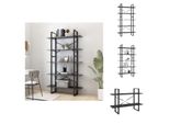 Vidaxl Libreria 5 Scomparti Grigia 100X30X175 Cm In Legno - Librerie E Scaffalature