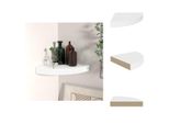 Vidaxl Mensola Galleggiante Angolare Bianca 25X25X3,8 Cm Mdf - Mensole A Muro