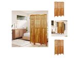 Vidaxl Paravento 3 Pezzi 121,5X2X180 Cm In Legno Massiccio Di Acacia - Divisorio Per Ambienti