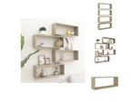 Vidaxl Mensole A Cubo 4 Pezzi Rovere Sonoma 60X15X23 Cm Materiale A Base Di Legno - Mensole A Muro