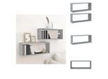 Vidaxl Mensole A Cubo 2 Pz. Grigio Sonoma 60X15X23 Cm Materiale A Base Di Legno - Mensole A Muro