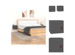 Vidaxl Armadi A Muro 2 Pz. Grigio 31,5X30X30 Cm In Legno Di Pino Massiccio - Mensole A Muro