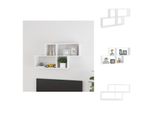 Vidaxl Scaffale A Muro Bianco Lucido 100X18X53 Cm Materiale A Base Di Legno - Scaffali A Muro
