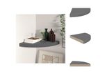 Vidaxl Mensola Galleggiante Ad Angolo Grigio Lucido 35X35X3,8 Cm Mdf - Mensole A Muro