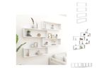 Vidaxl Mensole A Cubo 4 Pz. Bianco 100X15X30 Cm Materiale A Base Di Legno - Mensole A Muro
