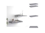 Vidaxl Mensole Galleggianti 2 Pz. Grigio 50X23X3,8 Cm Mdf - Mensole A Muro