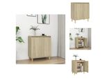 Vidaxl Credenza Con Gambe In Legno Massiccio Rovere Sonoma 60X35X70 Cm - Credenze
