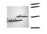Vidaxl Mensole Galleggianti 2 Pezzi Nero 90X23,5X3,8 Cm Mdf - Mensole Da Parete