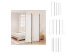 Vidaxl Paravento 4 Pezzi Bianco 200X220 Cm Tessuto - Divisorio Per Ambienti