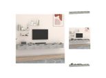 Vidaxl Armadi A Muro 2 Pz. Grigio Cemento 102X30X20 Cm Materiale A Base Di Legno - Mensole A Muro