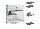 Vidaxl Mensole Galleggianti 2 Pz. Grigio Lucido 40X23X3,8 Cm Mdf - Mensole A Muro