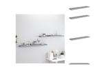 Vidaxl Mensole Da Parete Galleggianti 2 Pz. Grigio 120X23,5X3,8 Cm Mdf - Mensole A Muro
