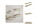 Vidaxl Mensole Da Parete Galleggianti 4 Pz. Mdf Color Rovere 50X23X3,8Cm - Mensole A Muro