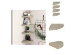 Vidaxl Mensole Galleggianti Ad Angolo 4 Pz. Aspetto Quercia 25X25X3,8 Cm Mdf - Mensole A Muro