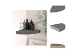 Vidaxl Mensola Galleggiante Ad Angolo Grigio Lucido 25X25X3,8 Cm Mdf - Mensole A Muro