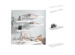 Vidaxl Mensole Galleggianti 4 Pz. Bianco Lucido 60X23,5X3,8 Cm Mdf - Mensole A Muro