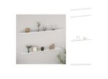 Vidaxl Mensole Da Parete 2 Pz. Bianco Lucido 115X9X3 Cm - Mensole A Muro