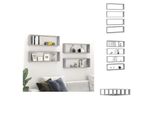 Vidaxl Mensole A Cubo 4 Pz. Grigio Cemento 80X15X26,5 Cm Materiale A Base Di Legno - Mensole Da Parete