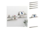 Vidaxl Mensole Da Parete 4 Pz. Grigio Cemento 80X9X3 Cm - Mensole A Muro