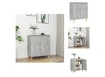 Vidaxl Credenza Con Gambe In Legno Massiccio Grigio Cemento 60X35X70 Cm - Credenze