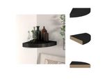 Vidaxl Mensola Galleggiante Ad Angolo Nera 25X25X3,8 Cm Mdf - Mensole A Muro