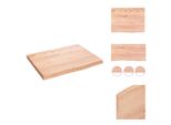 Vidaxl Mensola Da Parete Marrone Chiaro 40X30X2 Cm In Legno Massiccio Trattato Con Rovere - Mensole Da Parete