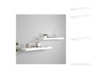 Vidaxl Mensole Galleggianti 2 Pz. Bianco 80X23,5X3,8 Cm Mdf - Mensole A Muro