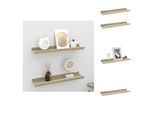 Vidaxl Mensole Da Parete 2 Pz. Bianco E Rovere Sonoma 40X9X3 Cm - Mensole A Muro