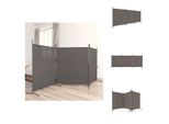 Vidaxl Paravento 3 Pezzi Antracite 525X180 Cm Tessuto - Divisorio Per Ambienti