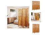 Vidaxl Paravento 4 Pezzi 162X2X180 Cm In Legno Massiccio Di Acacia - Divisorio Per Ambienti