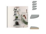Vidaxl Mensole Galleggianti Ad Angolo 4 Pz. Mdf Grigio 25X25X3,8 Cm - Mensole A Muro