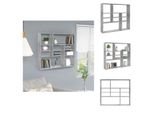 Vidaxl Scaffale A Muro Grigio Cemento 90X16X78 Cm Materiale A Base Di Legno - Scaffali A Muro