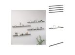 Vidaxl Mensole Da Parete 4 Pz. Grigio 115X9X3 Cm - Mensole A Muro