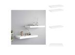 Vidaxl Mensole Galleggianti 2 Pz. Bianco 50X23X3,8 Cm Mdf - Mensole A Muro