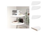 Vidaxl Mensole Galleggianti Ad Angolo 2 Pz. Mdf Bianco Lucido 35X35X3,8 Cm - Mensole A Muro