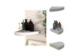 Vidaxl Mensola Galleggiante Angolare Grigio Cemento 25X25X3,8 Cm Mdf - Mensole A Muro