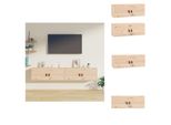 Vidaxl Armadi A Muro 2 Pezzi 80X30X30 Cm In Legno Di Pino Massiccio - Mensole A Muro