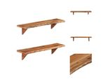 Vidaxl Mensole A Muro 2 Pezzi 90 X 20 X 18 Cm In Legno Massiccio Di Acacia - Mensole A Muro