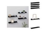 Vidaxl Mensole A Muro 4 Pezzi Nero 40X9X3 Cm - Mensole A Muro