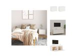 Vidaxl Armadi A Muro 2 Pz. Bianco 45X30X35 Cm In Legno Di Pino Massiccio - Mensole A Muro