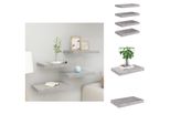 Vidaxl Mensole Galleggianti 4 Pz. Mdf Grigio Cemento 40X23X3,8 Cm - Mensole Da Parete