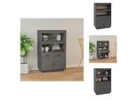 Vidaxl Credenza Grigia 67X40X108,5 Cm In Pino Massiccio - Credenze