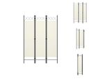 Vidaxl 3 Pezzi Divisori Per Ambienti Bianco Crema 120X180 Cm - Divisori Per Ambienti