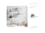 Vidaxl Mensole Galleggianti 4 Pz. Mdf Bianco Lucido 50X23X3,8 Cm - Mensole A Muro