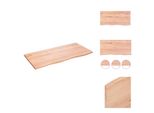 Vidaxl Mensola A Muro Marrone Chiaro 100X50X2 Cm In Legno Massiccio Trattato Con Rovere - Mensole A Muro
