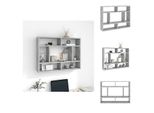 Vidaxl Scaffale A Muro Grigio Cemento 75X16X55 Cm Materiale A Base Di Legno - Scaffali A Muro