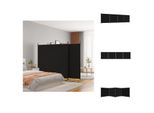 Vidaxl Paravento 4 Pezzi Nero 698X180 Cm Tessuto - Divisorio Per Ambienti