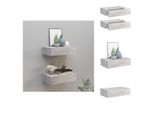 Vidaxl Mensole A Muro Con Cassetti 2 Pz. Grigio Cemento 40X23,5X10 Cm Mdf - Mensole A Muro