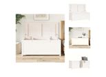 Vidaxl Cassapanca Bianca 110X50X45,5 Cm In Legno Di Pino Massiccio - Armadi