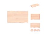 Vidaxl Piano Da Tavolo 100X60X(2-6) Cm In Legno Massiccio Non Trattato Bordo Albero - Piani Da Tavolo